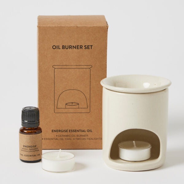 Oil Burner Set - White