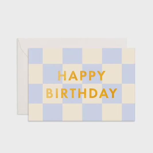 Birthday Powder Check Mini Greeting Card