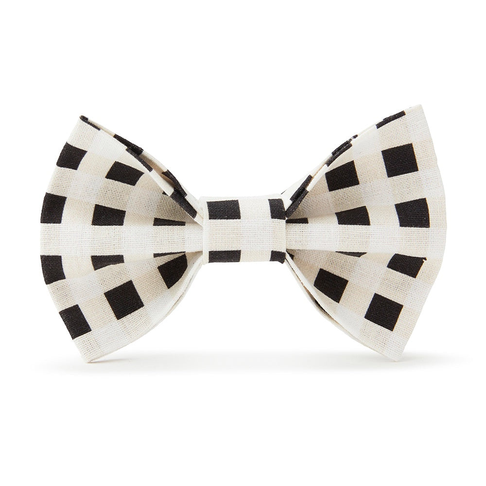 Dog Bow Tie - Black & White Check