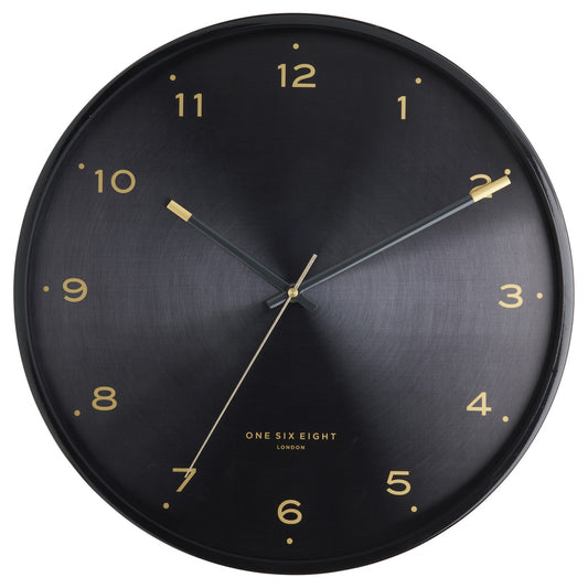 Elsa Black Silent Wall Clock