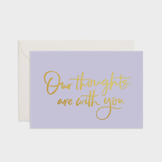 Mini Gift Card - Our Thoughts Are With You Purple