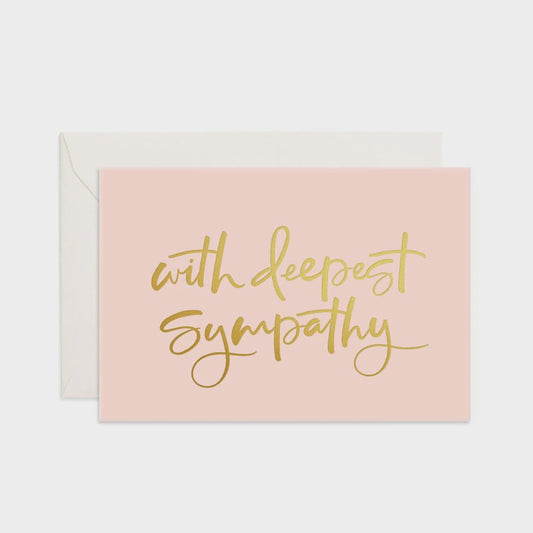 Mini Gift Card - With Deepest Sympathy - Cream