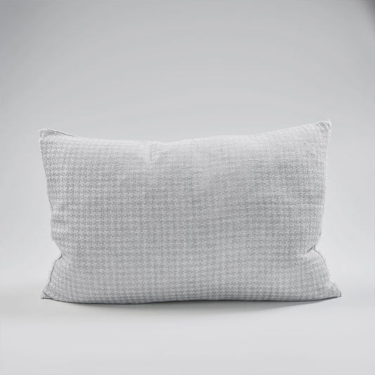 Ordonne Houndstooth Cushion - Silver/Grey